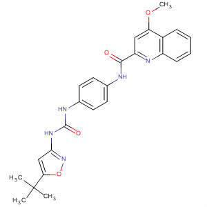 852669-63-7  2-Quinolinecarboxamide,N-[4-[[[[5-(1,1-dimethylethyl)-3-isoxazolyl]amino]carbonyl]amino]phenyl]-4-methoxy-