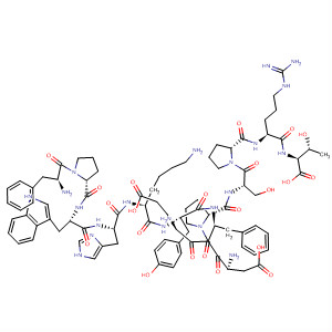 852805-80-2  L-Threonine,L-phenylalanyl-L-prolyl-L-tryptophyl-L-histidyl-L-lysyl-L-tyrosyl-L-a-glutamyl-L-a-aspartyl-L-phenylalanyl-L-prolyl-L-seryl-L-prolyl-L-arginyl-