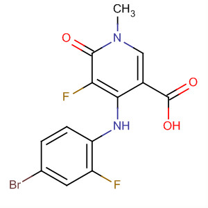 853105-98-3  3-Pyridinecarboxylic acid,4-[(4-bromo-2-fluorophenyl)amino]-5-fluoro-1,6-dihydro-1-methyl-6-oxo-