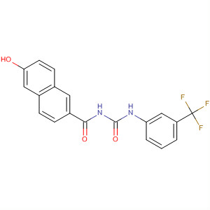 853308-27-7  2-Naphthalenecarboxamide,6-hydroxy-N-[[[3-(trifluoromethyl)phenyl]amino]carbonyl]-