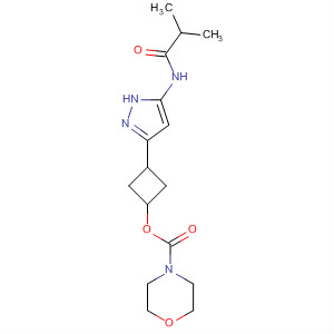 853565-16-9  4-Morpholinecarboxylic acid,cis-3-[5-[(2-methyl-1-oxopropyl)amino]-1H-pyrazol-3-yl]cyclobutyl ester