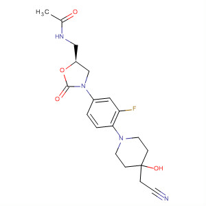 853795-11-6  Acetamide,N-[[(5S)-3-[4-[4-(cyanomethyl)-4-hydroxy-1-piperidinyl]-3-fluorophenyl]-2-oxo-5-oxazolidinyl]methyl]-