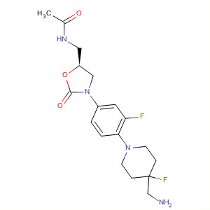 853795-19-4  Acetamide,N-[[(5S)-3-[4-[4-(aminomethyl)-4-fluoro-1-piperidinyl]-3-fluorophenyl]-2-oxo-5-oxazolidinyl]methyl]-