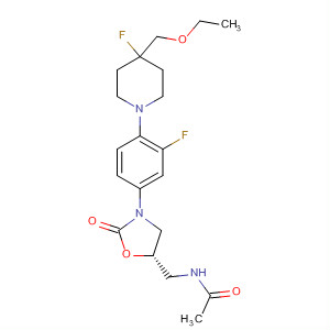 853795-30-9  Acetamide,N-[[(5S)-3-[4-[4-(ethoxymethyl)-4-fluoro-1-piperidinyl]-3-fluorophenyl]-2-oxo-5-oxazolidinyl]methyl]-