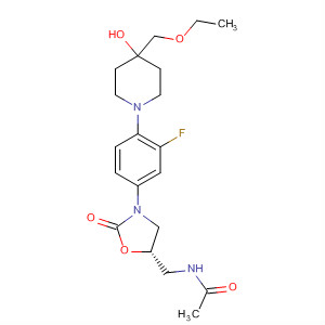 853795-31-0  Acetamide,N-[[(5S)-3-[4-[4-(ethoxymethyl)-4-hydroxy-1-piperidinyl]-3-fluorophenyl]-2-oxo-5-oxazolidinyl]methyl]-