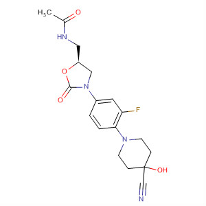 853795-37-6  Acetamide,N-[[(5S)-3-[4-(4-cyano-4-hydroxy-1-piperidinyl)-3-fluorophenyl]-2-oxo-5-oxazolidinyl]methyl]-