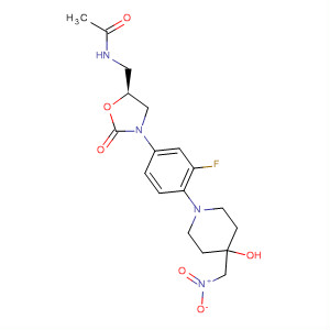 853795-44-5  Acetamide,N-[[(5S)-3-[3-fluoro-4-[4-hydroxy-4-(nitromethyl)-1-piperidinyl]phenyl]-2-oxo-5-oxazolidinyl]methyl]-