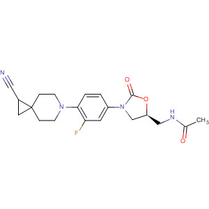 853796-18-6  Acetamide,N-[[(5S)-3-[4-(1-cyano-6-azaspiro[2.5]oct-6-yl)-3-fluorophenyl]-2-oxo-5-oxazolidinyl]methyl]-