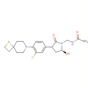853796-29-9  Acetamide,N-[[(5S)-3-[3-fluoro-4-(1-thia-7-azaspiro[3.5]non-7-yl)phenyl]-2-oxo-5-oxazolidinyl]methyl]-