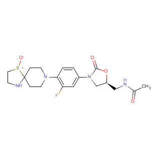 853796-31-3  Acetamide,N-[[(5S)-3-[3-fluoro-4-(1-oxido-1-thia-4,8-diazaspiro[4.5]dec-8-yl)phenyl]-2-oxo-5-oxazolidinyl]methyl]-