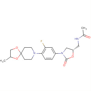 853796-33-5  Acetamide,N-[[(5S)-3-[3-fluoro-4-(2-methyl-1,4-dioxa-8-azaspiro[4.5]dec-8-yl)phenyl]-2-oxo-5-oxazolidinyl]methyl]-