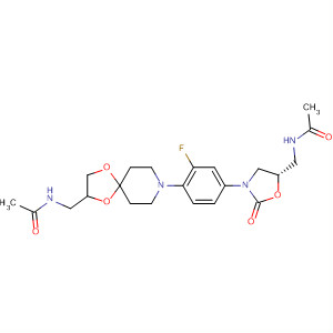 853796-34-6  Acetamide,N-[[(5S)-3-[4-[2-[(acetylamino)methyl]-1,4-dioxa-8-azaspiro[4.5]dec-8-yl]-3-fluorophenyl]-2-oxo-5-oxazolidinyl]methyl]-