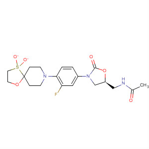 853796-45-9  Acetamide,N-[[(5S)-3-[4-(4,4-dioxido-1-oxa-4-thia-8-azaspiro[4.5]dec-8-yl)-3-fluorophenyl]-2-oxo-5-oxazolidinyl]methyl]-