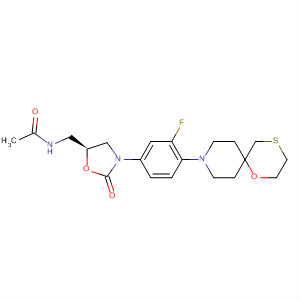 853797-17-8  Acetamide,N-[[(5S)-3-[3-fluoro-4-(1-oxa-4-thia-9-azaspiro[5.5]undec-9-yl)phenyl]-2-oxo-5-oxazolidinyl]methyl]-