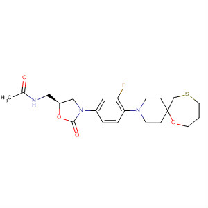 853797-22-5  Acetamide,N-[[(5S)-3-[3-fluoro-4-(7-oxa-11-thia-3-azaspiro[5.6]dodec-3-yl)phenyl]-2-oxo-5-oxazolidinyl]methyl]-