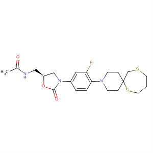 853797-23-6  Acetamide,N-[[(5S)-3-[4-(7,11-dithia-3-azaspiro[5.6]dodec-3-yl)-3-fluorophenyl]-2-oxo-5-oxazolidinyl]methyl]-