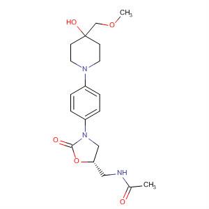853797-33-8  Acetamide,N-[[(5S)-3-[4-[4-hydroxy-4-(methoxymethyl)-1-piperidinyl]phenyl]-2-oxo-5-oxazolidinyl]methyl]-