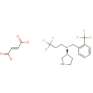 854140-25-3  3-Pyrrolidinamine,N-[[2-(trifluoromethyl)phenyl]methyl]-N-(3,3,3-trifluoropropyl)-, (3S)-,(2E)-2-butenedioate (1:1)