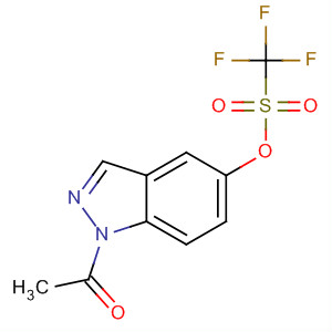 854635-97-5  Methanesulfonic acid, trifluoro-, 1-acetyl-1H-indazol-5-yl ester