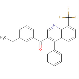 854765-63-2  Methanone, (3-ethylphenyl)[4-phenyl-8-(trifluoromethyl)-3-quinolinyl]-