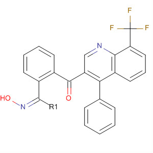 854765-76-7  Methanone, phenyl[4-phenyl-8-(trifluoromethyl)-3-quinolinyl]-, oxime,(1E)-