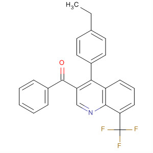 854768-12-0  Methanone, [4-(4-ethylphenyl)-8-(trifluoromethyl)-3-quinolinyl]phenyl-
