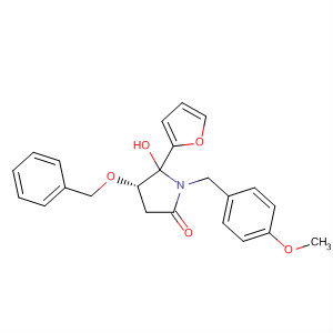 854920-04-0  2-Pyrrolidinone,5-(2-furanyl)-5-hydroxy-1-[(4-methoxyphenyl)methyl]-4-(phenylmethoxy)-,(4S)-