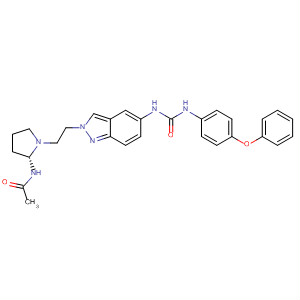 854936-10-0  Acetamide,N-[(2S)-1-[2-[5-[[[(4-phenoxyphenyl)amino]carbonyl]amino]-2H-indazol-2-yl]ethyl]-2-pyrrolidinyl]-
