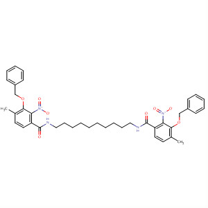 85513-27-5  Benzamide,N,N'-1,10-decanediylbis[4-methyl-2-nitro-3-(phenylmethoxy)-