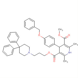 855311-51-2  3,5-Pyridinedicarboxylic acid,1,4-dihydro-2,6-dimethyl-4-[4-(phenylmethoxy)phenyl]-,3-(4,4-diphenyl-1-piperidinyl)propyl methyl ester