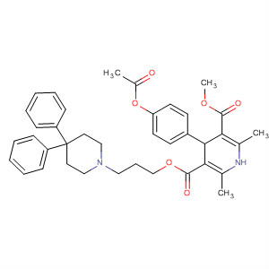 855311-53-4  3,5-Pyridinedicarboxylic acid,4-[4-(acetyloxy)phenyl]-1,4-dihydro-2,6-dimethyl-,3-(4,4-diphenyl-1-piperidinyl)propyl methyl ester