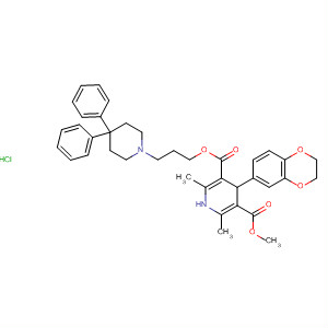 855311-99-8  3,5-Pyridinedicarboxylic acid,4-(2,3-dihydro-1,4-benzodioxin-6-yl)-1,4-dihydro-2,6-dimethyl-,3-(4,4-diphenyl-1-piperidinyl)propyl methyl ester, monohydrochloride