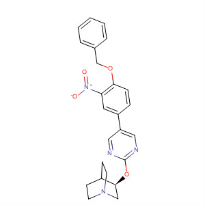 855738-77-1  1-Azabicyclo[2.2.2]octane,3-[[5-[3-nitro-4-(phenylmethoxy)phenyl]-2-pyrimidinyl]oxy]-, (3R)-