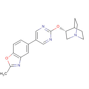 855738-81-7  1-Azabicyclo[2.2.2]octane,3-[[5-(2-methyl-5-benzoxazolyl)-2-pyrimidinyl]oxy]-, (3R)-