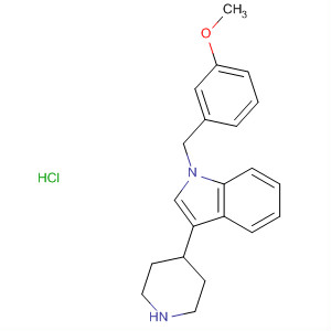 855775-11-0  1H-Indole, 1-[(3-methoxyphenyl)methyl]-3-(4-piperidinyl)-,monohydrochloride