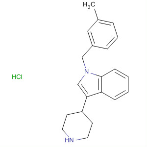855775-12-1  1H-Indole, 1-[(3-methylphenyl)methyl]-3-(4-piperidinyl)-,monohydrochloride