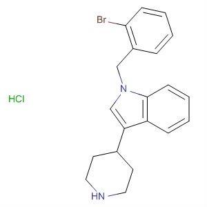 855775-14-3  1H-Indole, 1-[(2-bromophenyl)methyl]-3-(4-piperidinyl)-,monohydrochloride