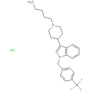 855775-28-9  1H-Indole,3-(1-pentyl-4-piperidinyl)-1-[[4-(trifluoromethyl)phenyl]methyl]-,monohydrochloride