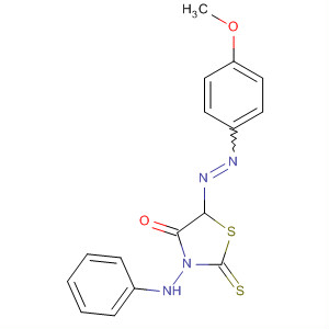 855779-90-7  4-Thiazolidinone, 5-[(4-methoxyphenyl)azo]-3-(phenylamino)-2-thioxo-