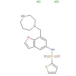 856679-04-4  2-Thiophenesulfonamide,N-[7-[(hexahydro-1H-1,4-diazepin-1-yl)methyl]-5-benzofuranyl]-,dihydrochloride