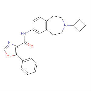 856901-78-5  4-Oxazolecarboxamide,N-(3-cyclobutyl-2,3,4,5-tetrahydro-1H-3-benzazepin-7-yl)-5-phenyl- 856901-78-5  4-Oxazolecarboxamide,N-(3-cyclobutyl-2,3,4,5-tetrahydro-1H-3-benzazepin-7-yl)-5-phenyl-