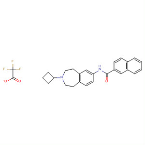 856903-00-9  2-Naphthalenecarboxamide,N-(3-cyclobutyl-2,3,4,5-tetrahydro-1H-3-benzazepin-7-yl)-,mono(trifluoroacetate)