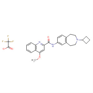 856904-30-8  2-Quinolinecarboxamide,N-(3-cyclobutyl-2,3,4,5-tetrahydro-1H-3-benzazepin-7-yl)-4-methoxy-,trifluoroacetate