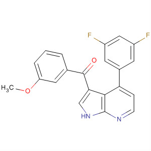 858116-77-5  Methanone,[4-(3,5-difluorophenyl)-1H-pyrrolo[2,3-b]pyridin-3-yl](3-methoxyphenyl)-