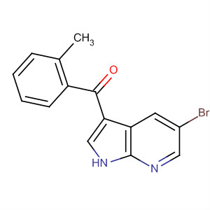858117-64-3  Methanone, (5-bromo-1H-pyrrolo[2,3-b]pyridin-3-yl)(2-methylphenyl)-