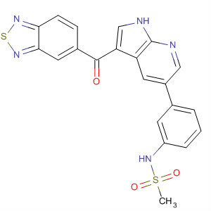 858118-27-1  Methanesulfonamide,N-[3-[3-(2,1,3-benzothiadiazol-5-ylcarbonyl)-1H-pyrrolo[2,3-b]pyridin-5-yl]phenyl]-