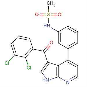 858119-02-5  Methanesulfonamide,N-[3-[3-(2,3-dichlorobenzoyl)-1H-pyrrolo[2,3-b]pyridin-4-yl]phenyl]-