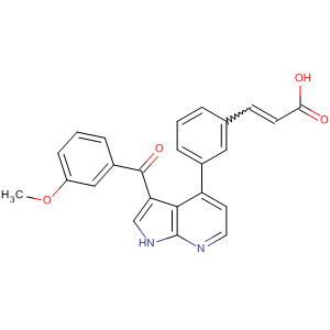 858119-28-5  2-Propenoic acid,3-[3-[3-(3-methoxybenzoyl)-1H-pyrrolo[2,3-b]pyridin-4-yl]phenyl]-