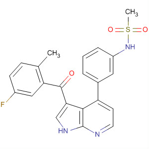 858119-37-6  Methanesulfonamide,N-[3-[3-(5-fluoro-2-methylbenzoyl)-1H-pyrrolo[2,3-b]pyridin-4-yl]phenyl]-