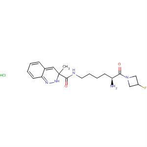 845782-19-6  2-Quinoxalinecarboxamide,N-[(5S)-5-amino-6-(3-fluoro-1-azetidinyl)-6-oxohexyl]-3-methyl-,monohydrochloride